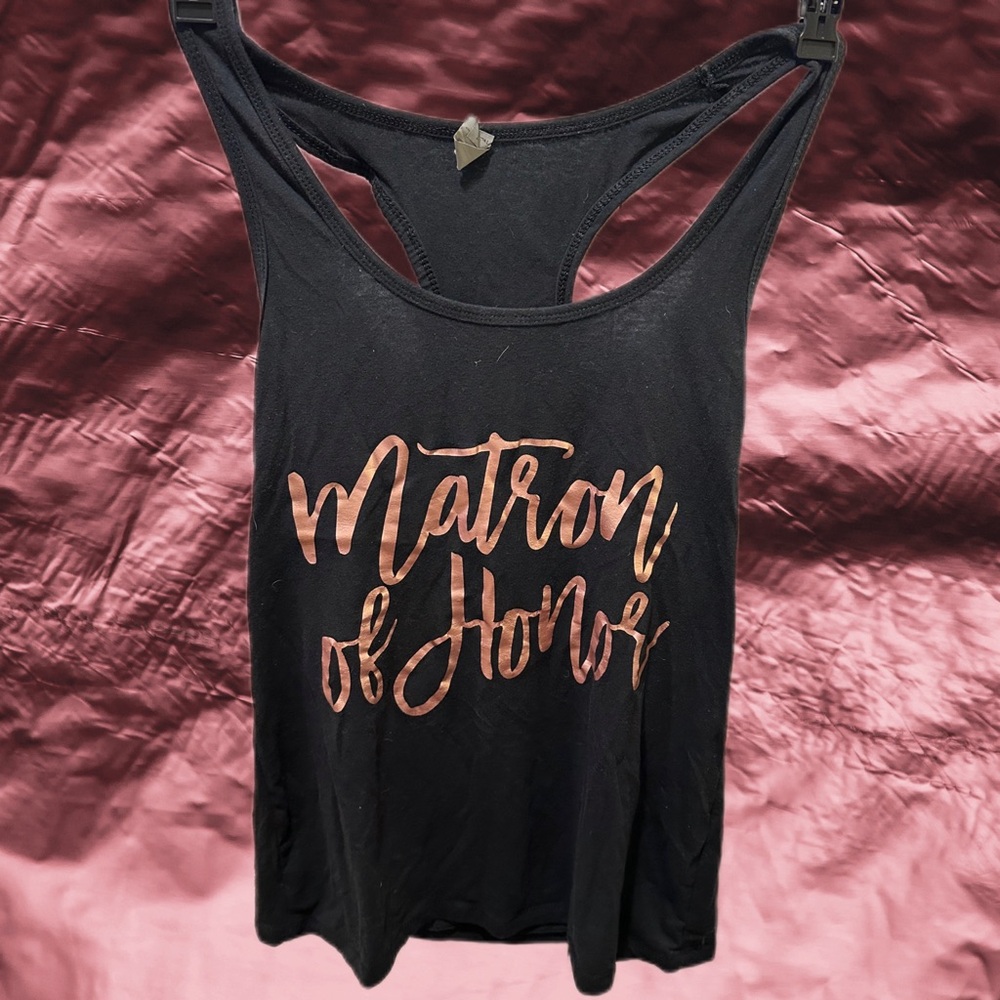 Gold Foil Matron Of Honor - Wedding Party Marriage Women's Tank XL